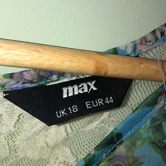 High Neck Floral Dress (Plus Size) - Picture 3 of 3